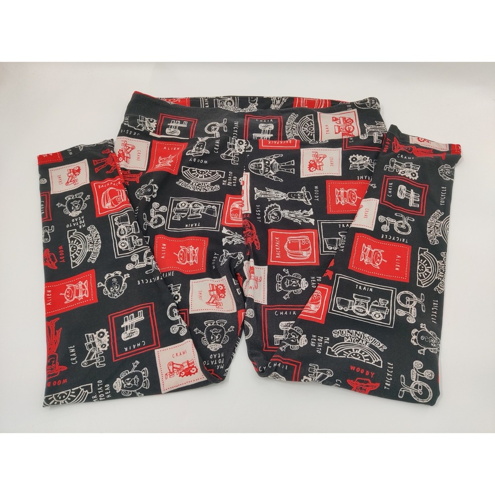 LuLaRoe Leggings Toy Story Print Black Red Women Size TC2 (18-24)